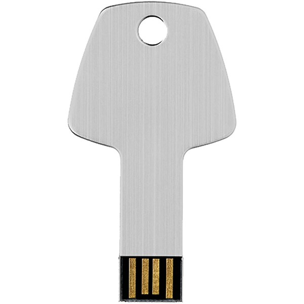 Obrázky: Stříbrný hliníkový USB flash disk 32GB, tvar klíče, Obrázek 2