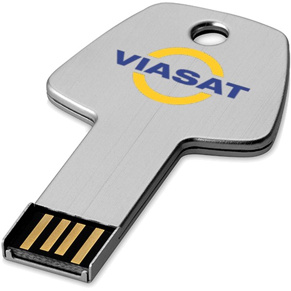 Obrázky: Stříbrný hliníkový USB flash disk 1GB, tvar klíče, Obrázek 3
