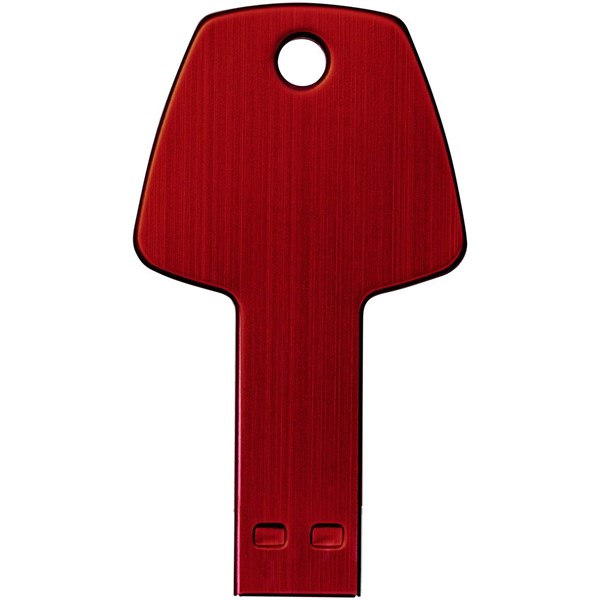 Obrázky: Červený hliníkový USB flash disk 32GB, tvar klíče, Obrázek 2