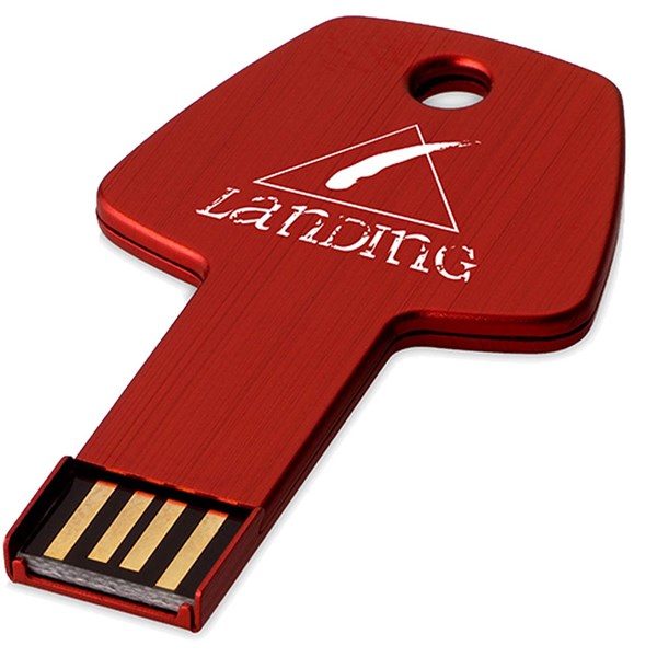 Obrázky: Červený hliníkový USB flash disk 2GB, tvar klíče, Obrázek 5