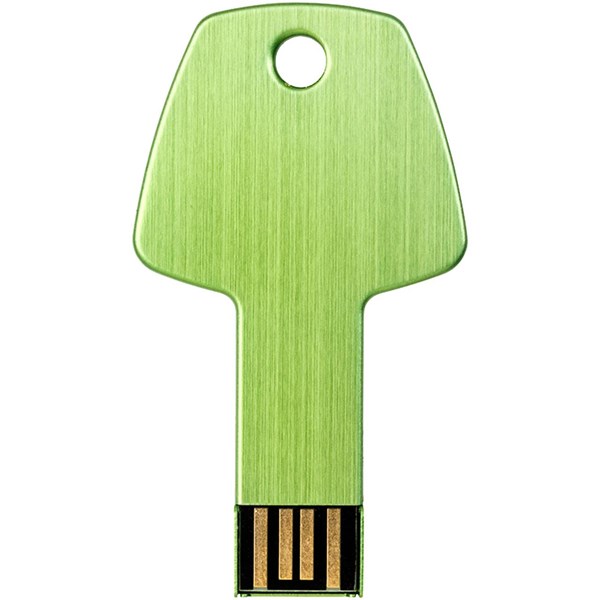 Obrázky: Zelený hliníkový USB flash disk 1GB, tvar klíče, Obrázek 3