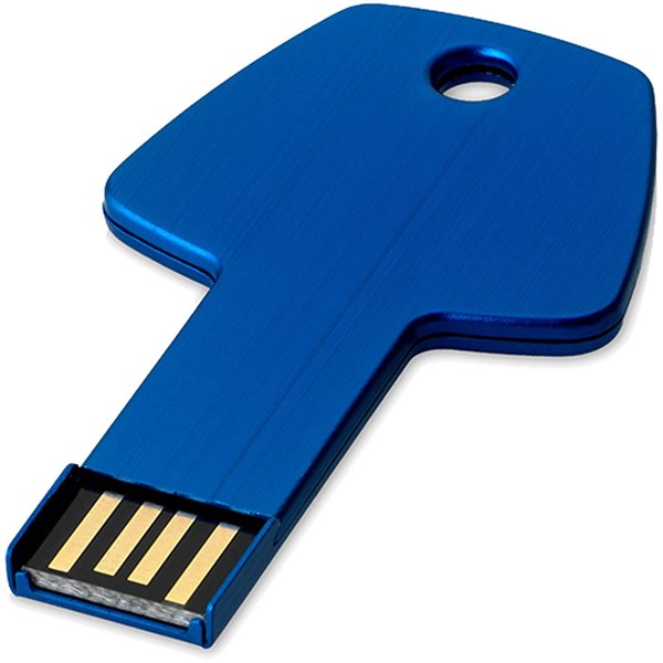 Obrázky: Nám. modrý hliník. USB flash disk 32GB, tvar klíče
