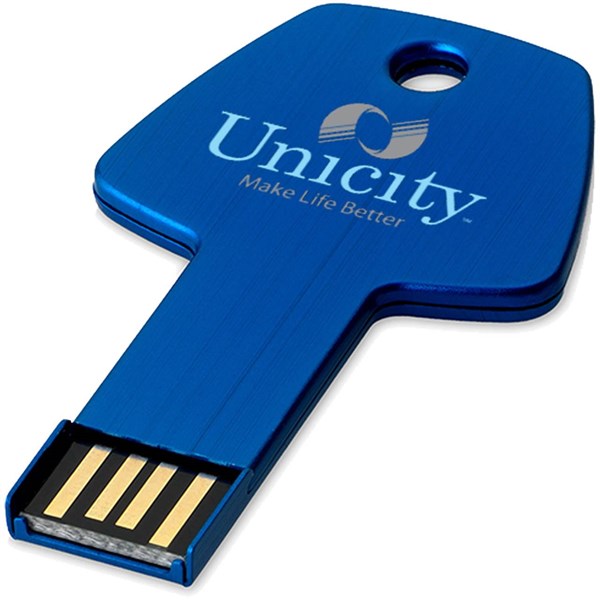 Obrázky: Nám. modrý hliník. USB flash disk 32GB, tvar klíče, Obrázek 4
