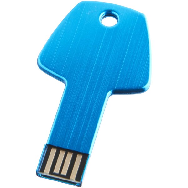 Obrázky: Sv. modrý hliník. USB flash disk 32GB, tvar klíče