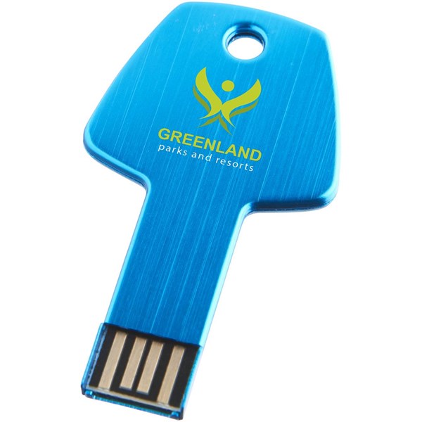 Obrázky: Sv. modrý hliník. USB flash disk 32GB, tvar klíče, Obrázek 3