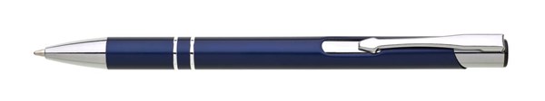 Obrázky: Matné hliníkové kuličkové pero LARA, tmavě modré, Obrázek 1
