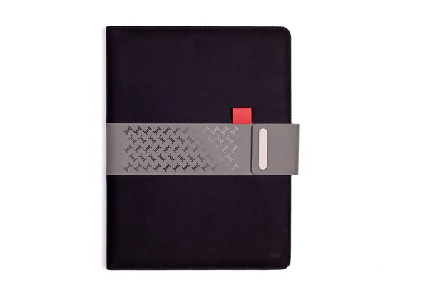 Obrázky: Černé elegantní konferenční desky A4 s magnet. zap.