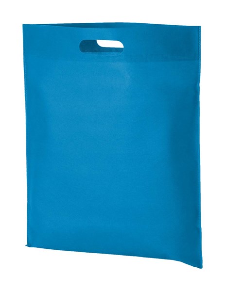 Obrázky: Větší taška s průhmatem z netkané textilie,sv.modrá