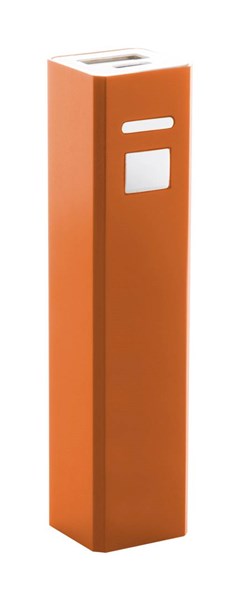 Obrázky: Oranžová hliníková USB power banka 2200 mAh