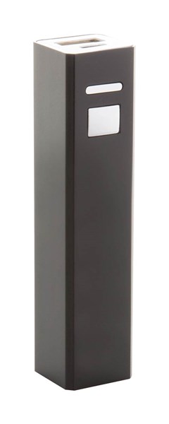 Obrázky: Černá hliníková USB power banka 2200 mAh
