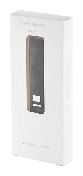 Obrázky: Černá hliníková USB power banka 2200 mAh, Obrázek 3