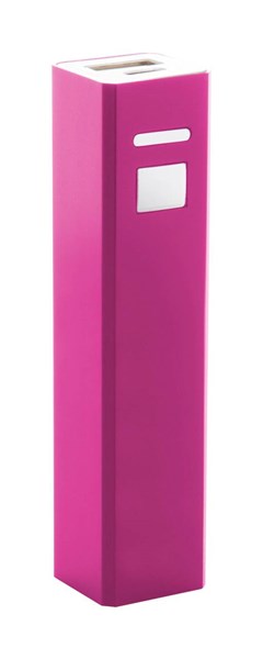 Obrázky: Růžová hliníková USB power banka 2200 mAh, Obrázek 1