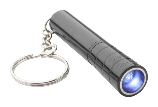 Obrázky: Černá plastová mini LED svítilna jako přívěsek, Obrázek 2