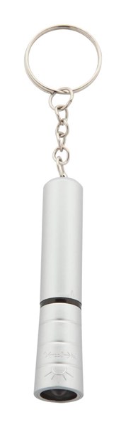 Obrázky: Stříbrná plastová mini LED svítilna jako přívěsek, Obrázek 1