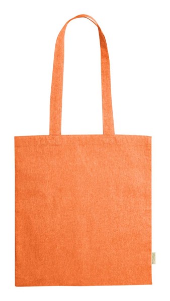 Obrázky: Nákupní taška z recykl. bavlny 120g, oranžová
