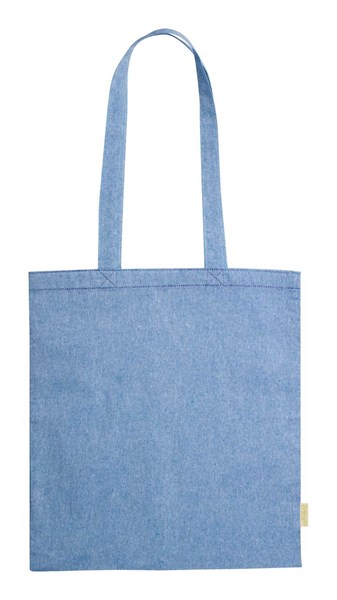 Obrázky: Nákupní taška z recykl. bavlny 120g, modrá, Obrázek 1