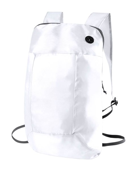 Obrázky: Lehký skládací batoh s průvlakem na sluchátka, bílý, Obrázek 1