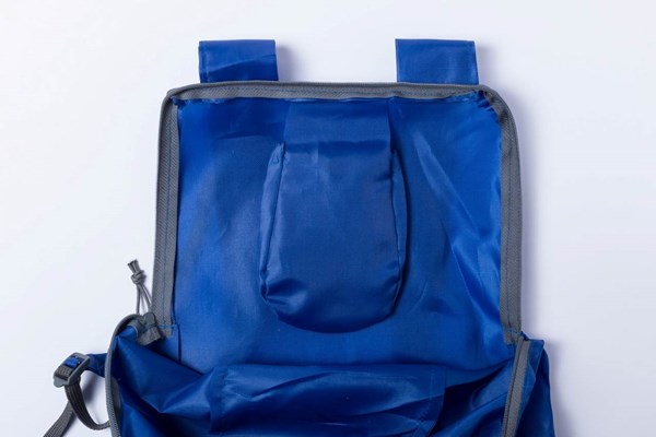 Obrázky: Lehký skládací batoh s průvlakem na sluchátka,modrý, Obrázek 4