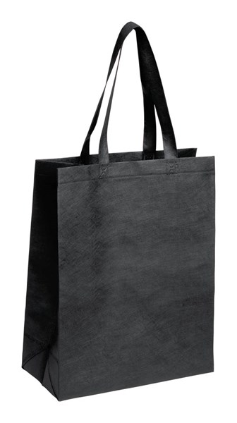 Obrázky: Černá nákupní taška z net. textilie, stř.dlouhé uši