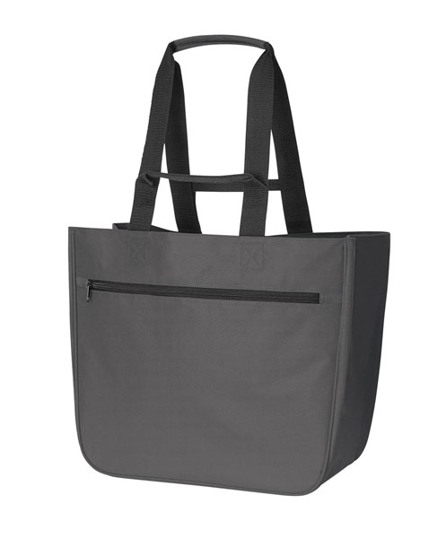 Obrázky: Nákupní taška/košík bez rámu z RPET, antracitová, Obrázek 1