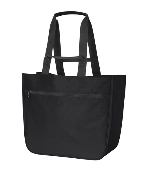 Obrázky: Nákupní taška/košík bez rámu z RPET, černá, Obrázek 1
