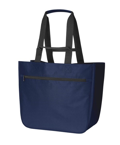 Obrázky: Nákupní taška/košík bez rámu z RPET, námořně modrá, Obrázek 1