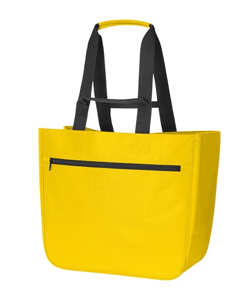 Obrázky: Nákupní taška/košík bez rámu z RPET, žlutá, Obrázek 1