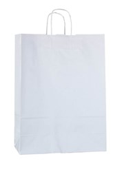 Obrázky: Papírová taška 32x14x42 cm,krouc. šňůra, bílá-kraft