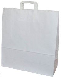 Obrázky: Papírová taška 45x17x48 cm, ploché drž., bílá-kraft