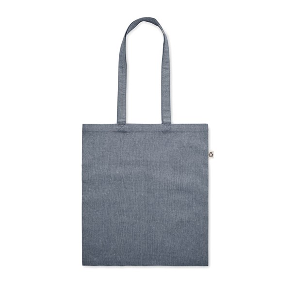 Obrázky: Modrá nákupní taška z recyklované bavlny, Obrázek 2