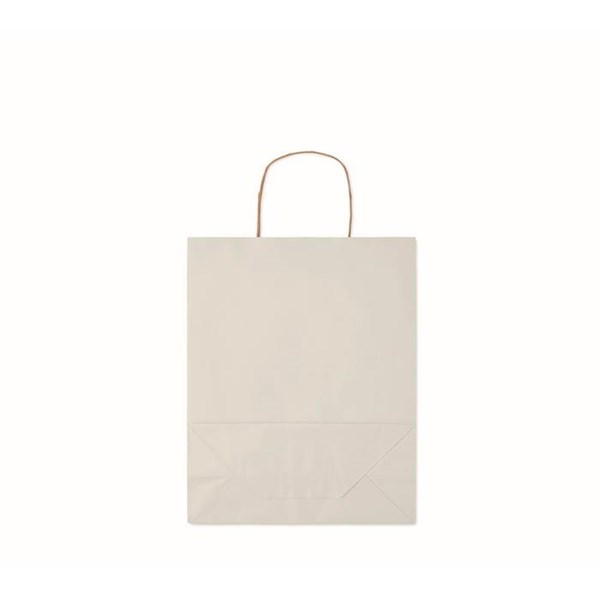 Obrázky: Papírová taška (recyklo) bílá 25x11x32cm, kroucená držadla, Obrázek 4