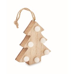 Obrázky: Vánoční ozdoba - dřevěný stromek se světýlky