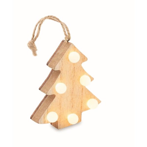 Obrázky: Vánoční ozdoba - dřevěný stromek se světýlky, Obrázek 2