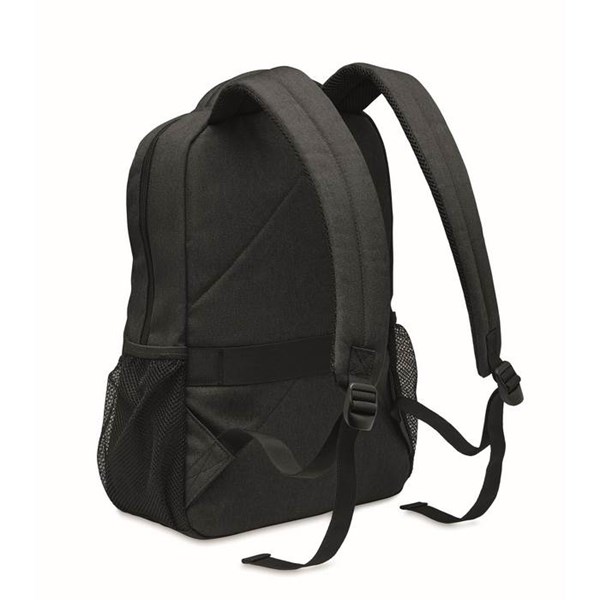 Obrázky: Černý batoh na notebook z 600D RPET polyesteru, Obrázek 2