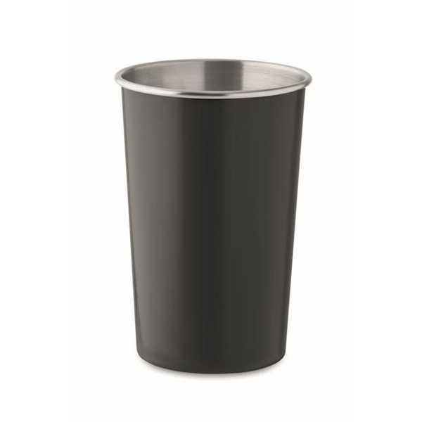 Obrázky: Černý hrnek z recyklovaného nerezu 300ml