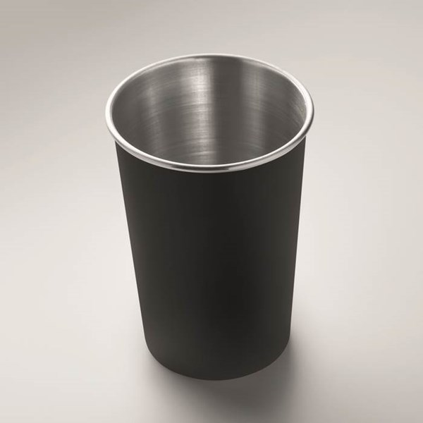 Obrázky: Černý hrnek z recyklovaného nerezu 300ml, Obrázek 4