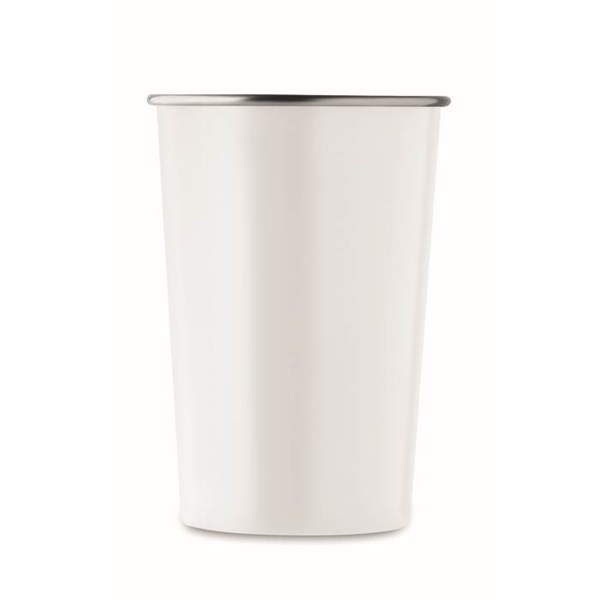 Obrázky: Bílý hrnek z recyklovaného nerezu 300ml, Obrázek 2