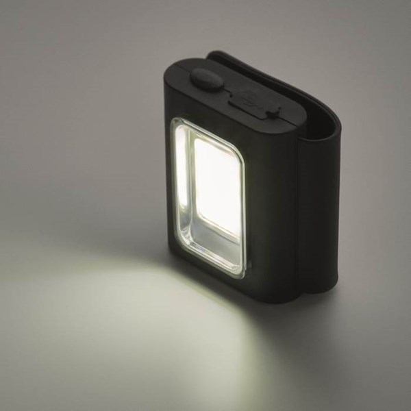 Obrázky: Miniaturní přenosná dobíjecí COB svítilna, černá, Obrázek 7