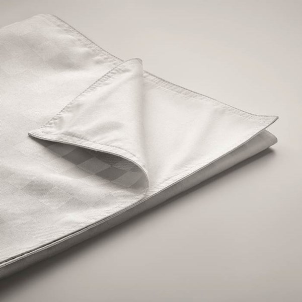 Obrázky: Bílý běhoun na stůl 140 x 40 cm z polyesteru, Obrázek 3