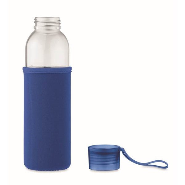 Obrázky: Láhev ze skla s král.modrým neopren. obalem, 500 ml, Obrázek 6