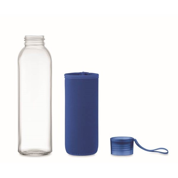 Obrázky: Láhev ze skla s král.modrým neopren. obalem, 500 ml, Obrázek 7
