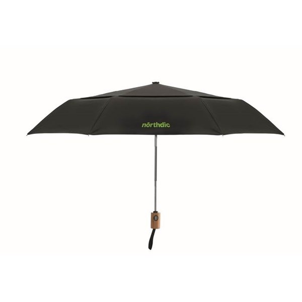 Obrázky: Černý skládací automatický větru odolný deštník, Obrázek 7