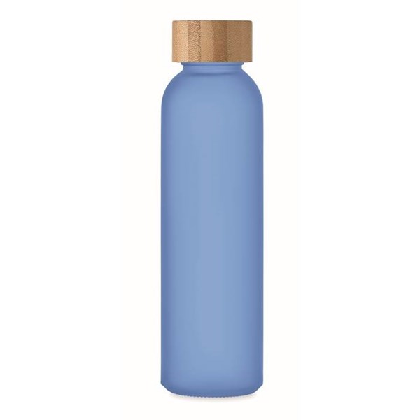 Obrázky: Transparentní modrá matná skleněná láhev 500 ml., Obrázek 7