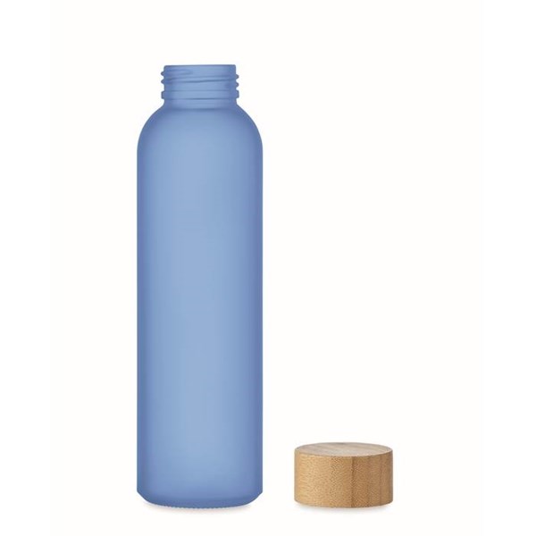 Obrázky: Transparentní modrá matná skleněná láhev 500 ml., Obrázek 8