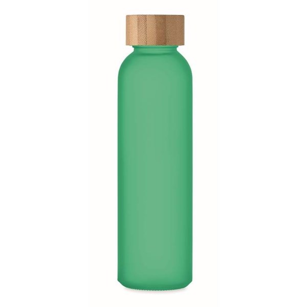 Obrázky: Transparentní zelená matná skleněná láhev 500 ml., Obrázek 4