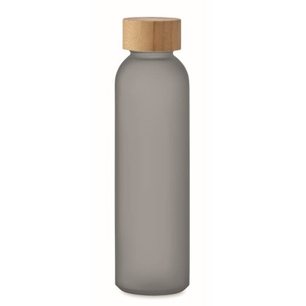 Obrázky: Transparentní šedá matná skleněná láhev 500 ml.