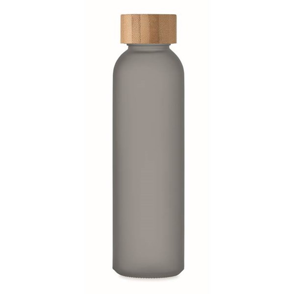 Obrázky: Transparentní šedá matná skleněná láhev 500 ml., Obrázek 5
