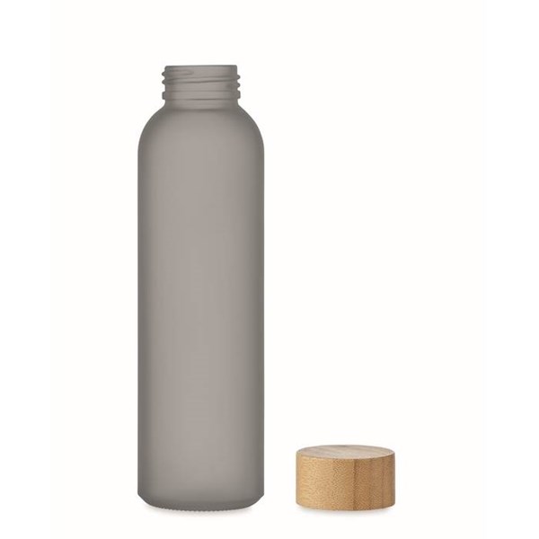 Obrázky: Transparentní šedá matná skleněná láhev 500 ml., Obrázek 6