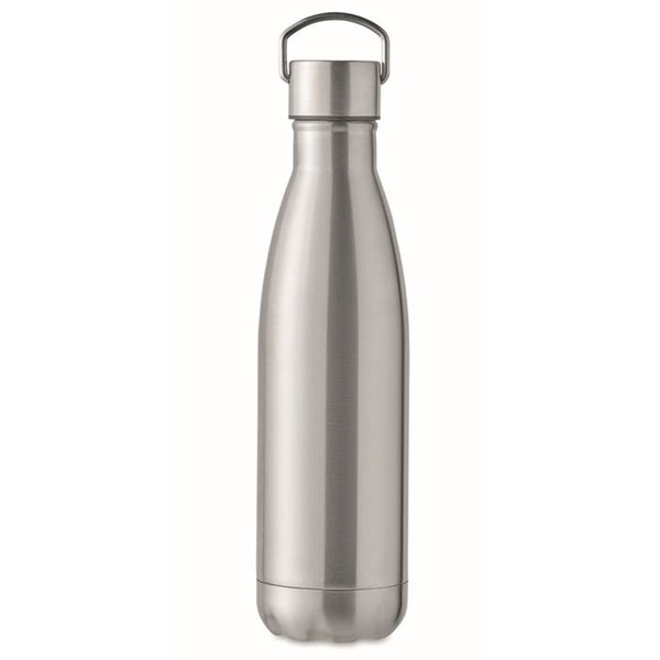 Obrázky: Stříbrná dvoustěnná nerez.láhev 500 ml,tvar kuželka, Obrázek 5