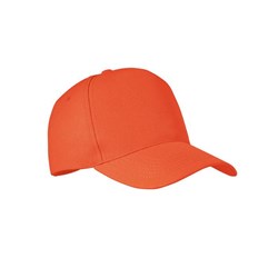 Obrázky: Oranžová pětipanelová čepice z RPET polyesteru